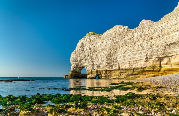 Arco di gesso naturale a Etretat - Normandia, Francia