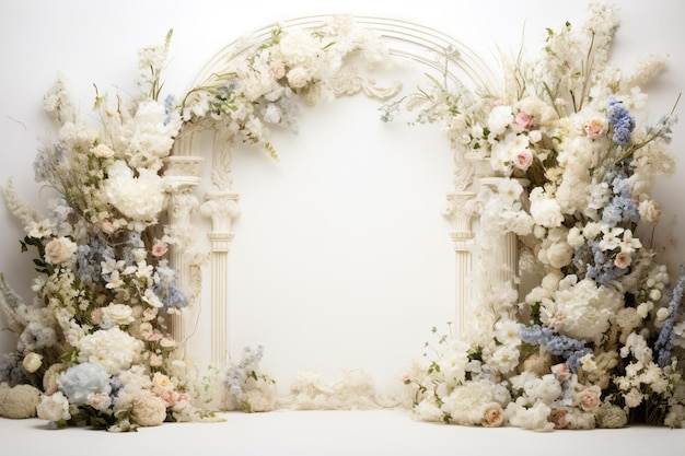 Arco di nozze con fiori