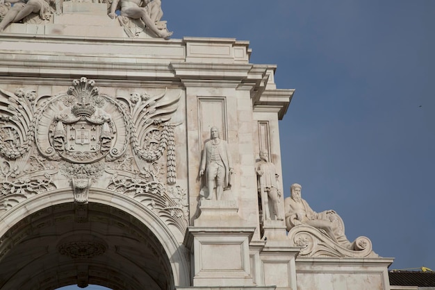 Arco di Rua Augusta a Lisbona, Portogallo