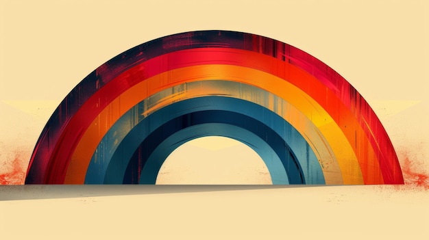 Arco geometrico colorato Disegno artistico moderno