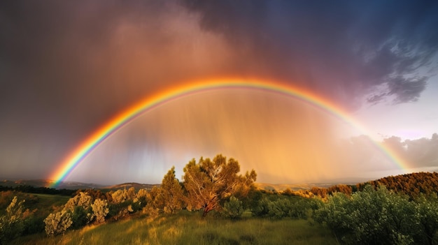 Arcobaleno in un bel cielo