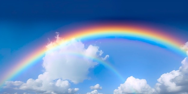 Arcobaleno nel Bright Blue Sky AI Generativo