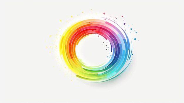 Arcobaleno semplice cartone animato Generativo ai