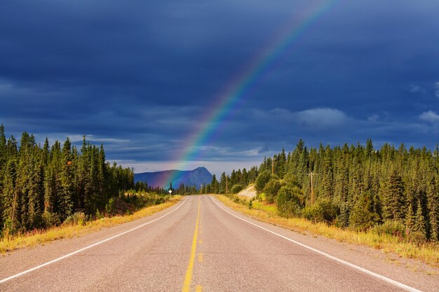 Arcobaleno sopra le montagne, Alaska