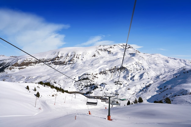 Area del cielo di Cerler in Pirenei di Huesca Spagna