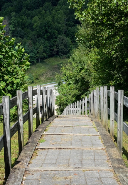 Area di sosta lungo la strada e vista nel Tennessee