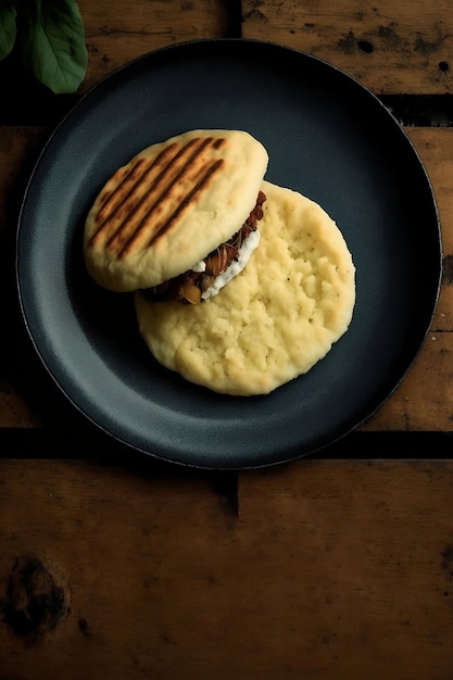 Arepa appena fatta calda e profumata Generative AI