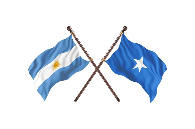 Argentina contro la Somalia due paesi bandiere Background