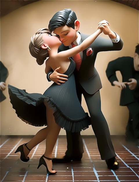 Argentina ragazzo e ragazza che ballano il tango