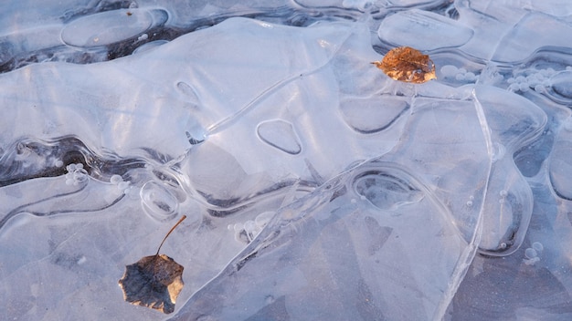 Aria sotto le bolle di ghiaccio sfondo freddo inverno stagionale astratto al di fuori della natura Paesaggio di scena invernale