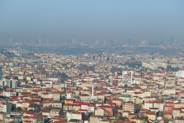 Arial View of Istanbul Asian Side Blocchi edilizi urbani