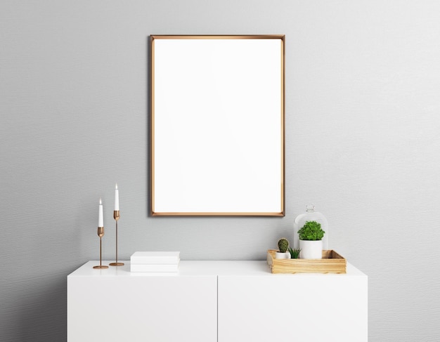 Armadio decorativo con banner vuoto