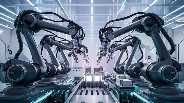 Armamenti robotici industriali intelligenti per la tecnologia di produzione industriale digitale