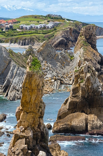 Arnia Beach Spagna Oceano Atlantico costa paesaggio