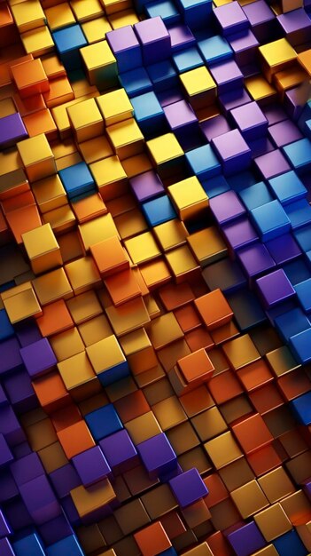 Array di cubi interconnessi vibranti e metallici generati dall'AI