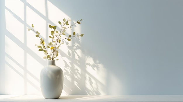 Arredamento camera minimalista con tocco floreale