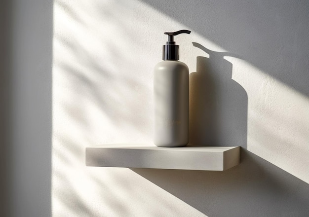 Arredamento da bagno a luce soffusa per set di copertine di design pubblicitario di flaconi per la cosmetica