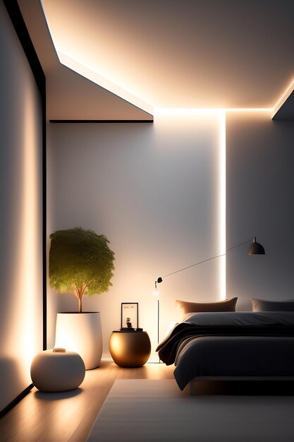 Arredamento minimalista e illuminazione ambientale