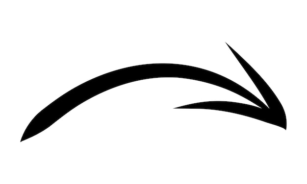 Arrow marker isolated on white background clipping path
