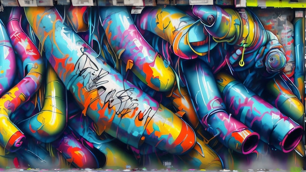 Art design sfondo graffiti colorato