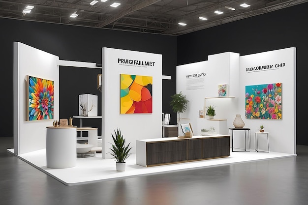 Art Fair Display Mockup Personalizza le mostre con stile