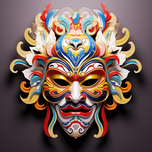 Arte cinese tradizionale Opera di Pechino Maschera per il viso