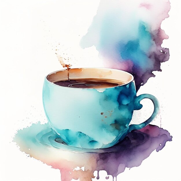 Arte colorata del caffè