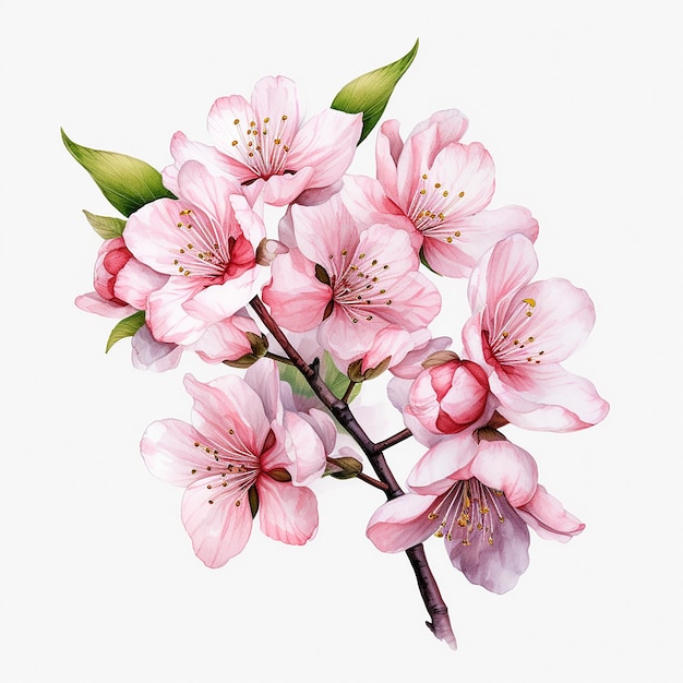 Arte dei fiori Sakura dell'acquerello