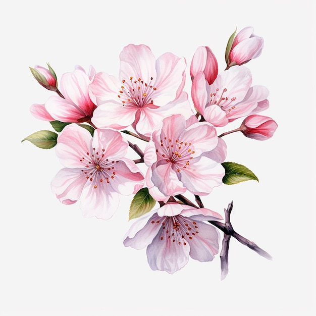 Arte dei fiori Sakura dell'acquerello