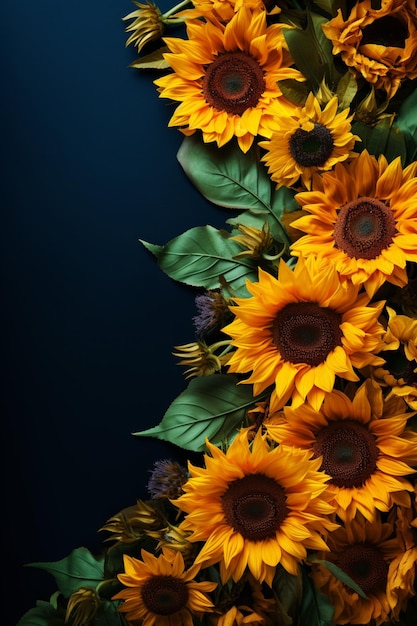 Arte del bordo del girasole