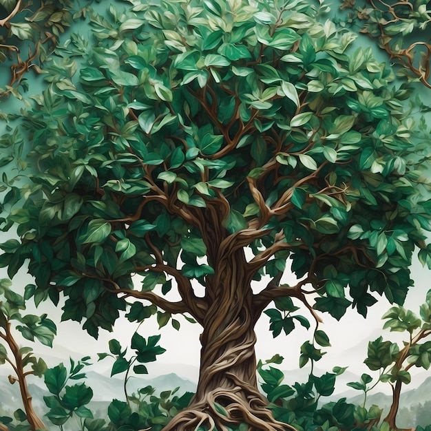 Arte dell'albero verde