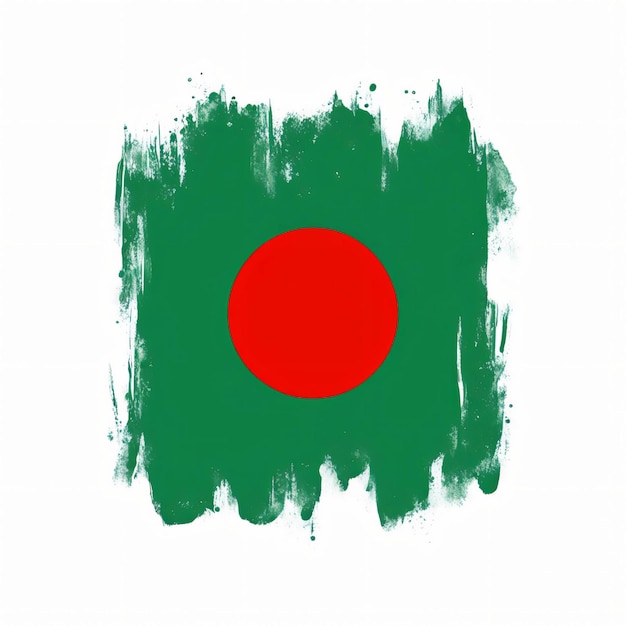 Arte dell'illustrazione di struttura del pennello della bandiera del Bangladesh
