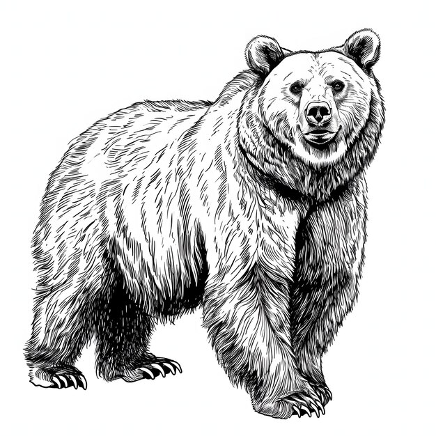 Arte dell'orso grizzly