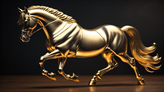 Arte digitale Arti Oro design anello cavallo falco Ornamento d'oro Illustrazione