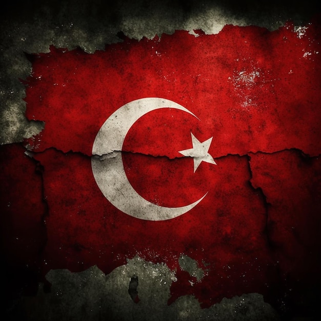 Arte Digitale Creativa Bandiera Turca Turchia