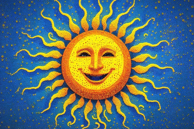 Arte digitale dell'illustrazione del sole