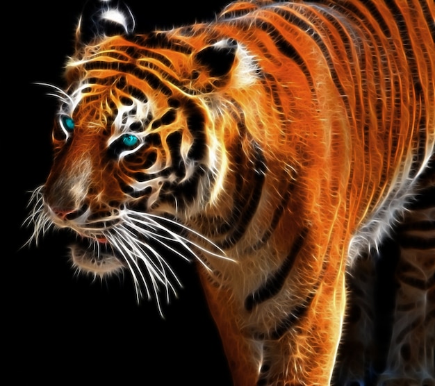 Arte digitale di una tigre