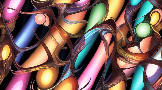 Arte digitale pop art neon modello colorato consistenza granulare illustartion