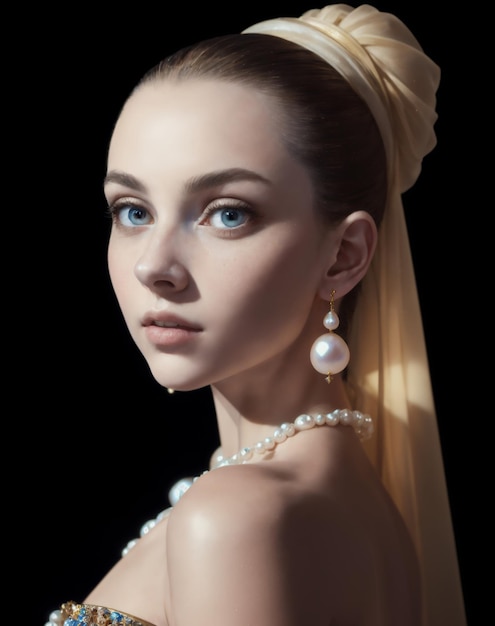 Arte digitale Ragazza con l'orecchino di perla