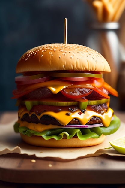 Arte digitale selezionata per l'Hamburger