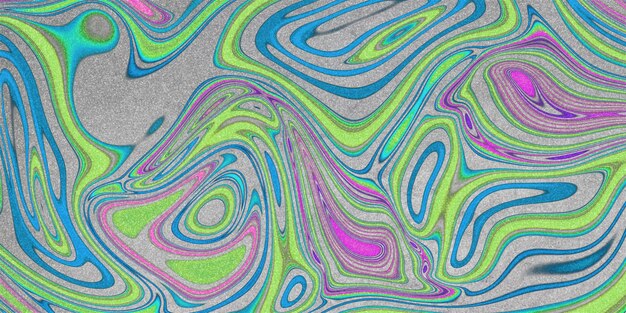Arte fluida colorata, turbinii colorati glitterati, sfondo ricciolo