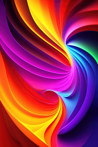 Arte frattale generativa Forme astratte colorate luminose Rendering 3d di sfondo chiaro fantasy