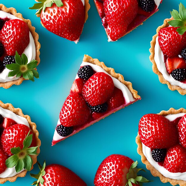 Arte generativa della torta di frutti di bosco fatta in casa da AI