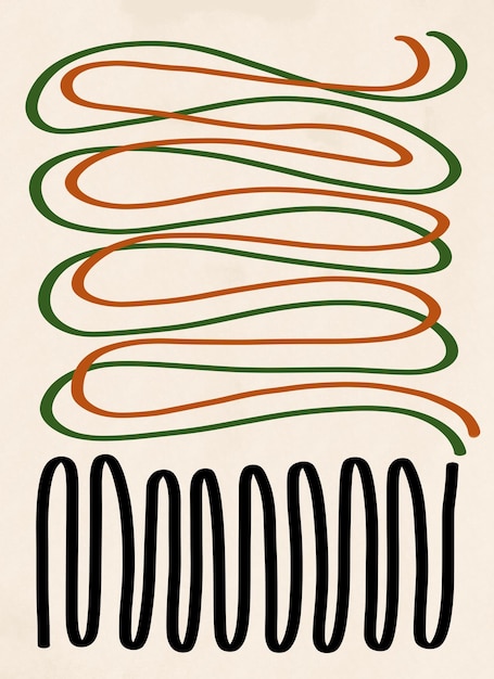 Arte minimalista di progettazione grafica moderna di metà secolo