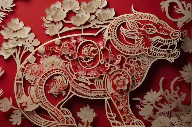 Arte tradizionale cinese in tagli di carta
