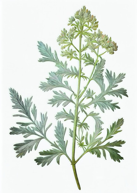 Artemisia Absinthium Illustrazione botanica Assenzio artemisia artemisia Astratta Generative AI Illustrazione