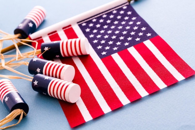 Articoli patriottici per festeggiare il 4 luglio.