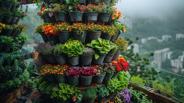 Artistica agricola Giardino della torre come carta da parati da lavoro