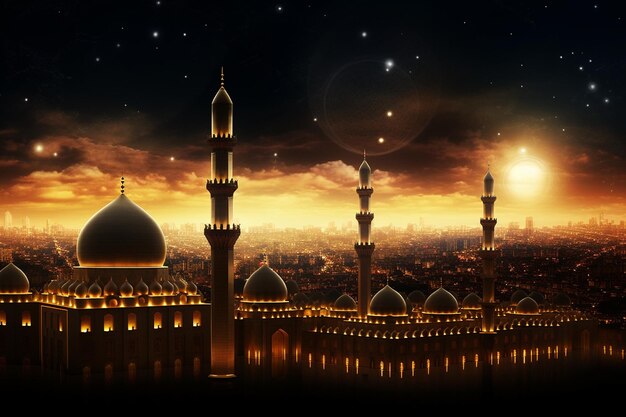 Artistica della luna del Ramadan