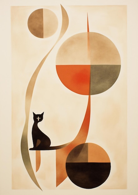 Artistico astratto creativo di animali background di designer di gatti